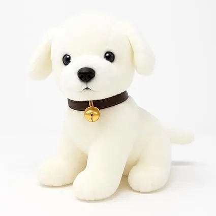 Dog Plush Soft Toy | Cute White Stuffed Animal for Kids | Ultra-Soft Huggable Plush | Birthday & Gift Toy